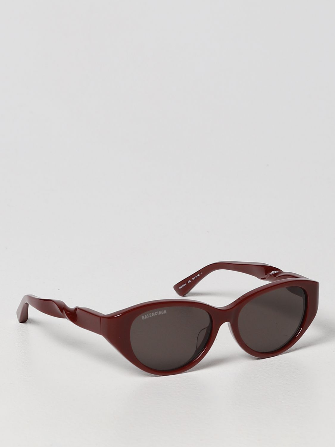 Balenciaga Twist Cat sunglasses - Burgundy | Balenciaga sunglasses online on GIGLIO.COM