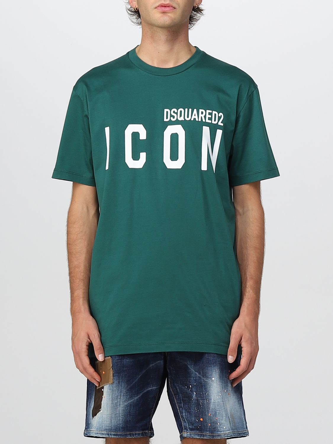 Dsquared2 Icon T-shirt In Cotton In Green