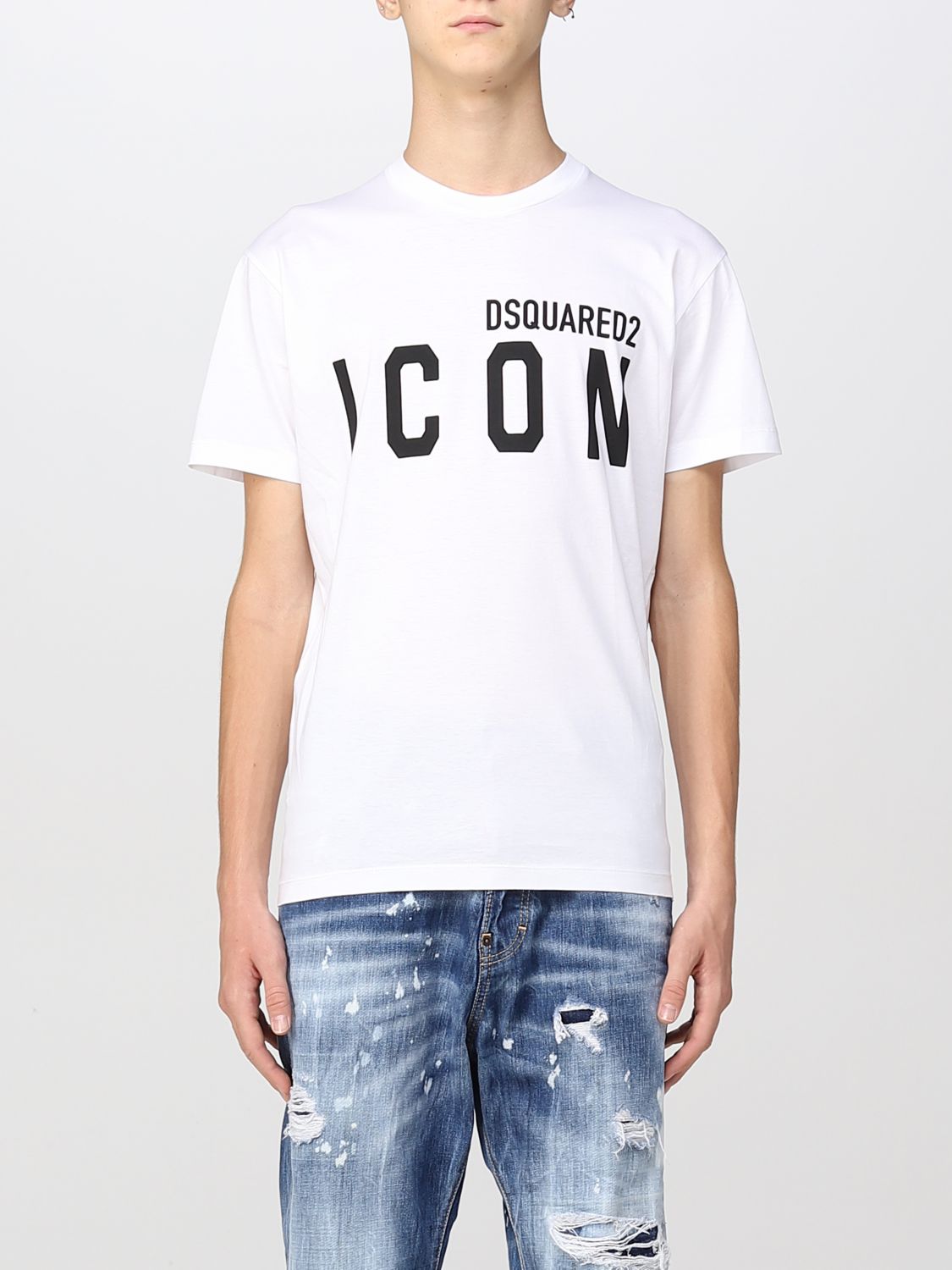 Shop Dsquared2 Icon T-shirt In Cotton In Black 1
