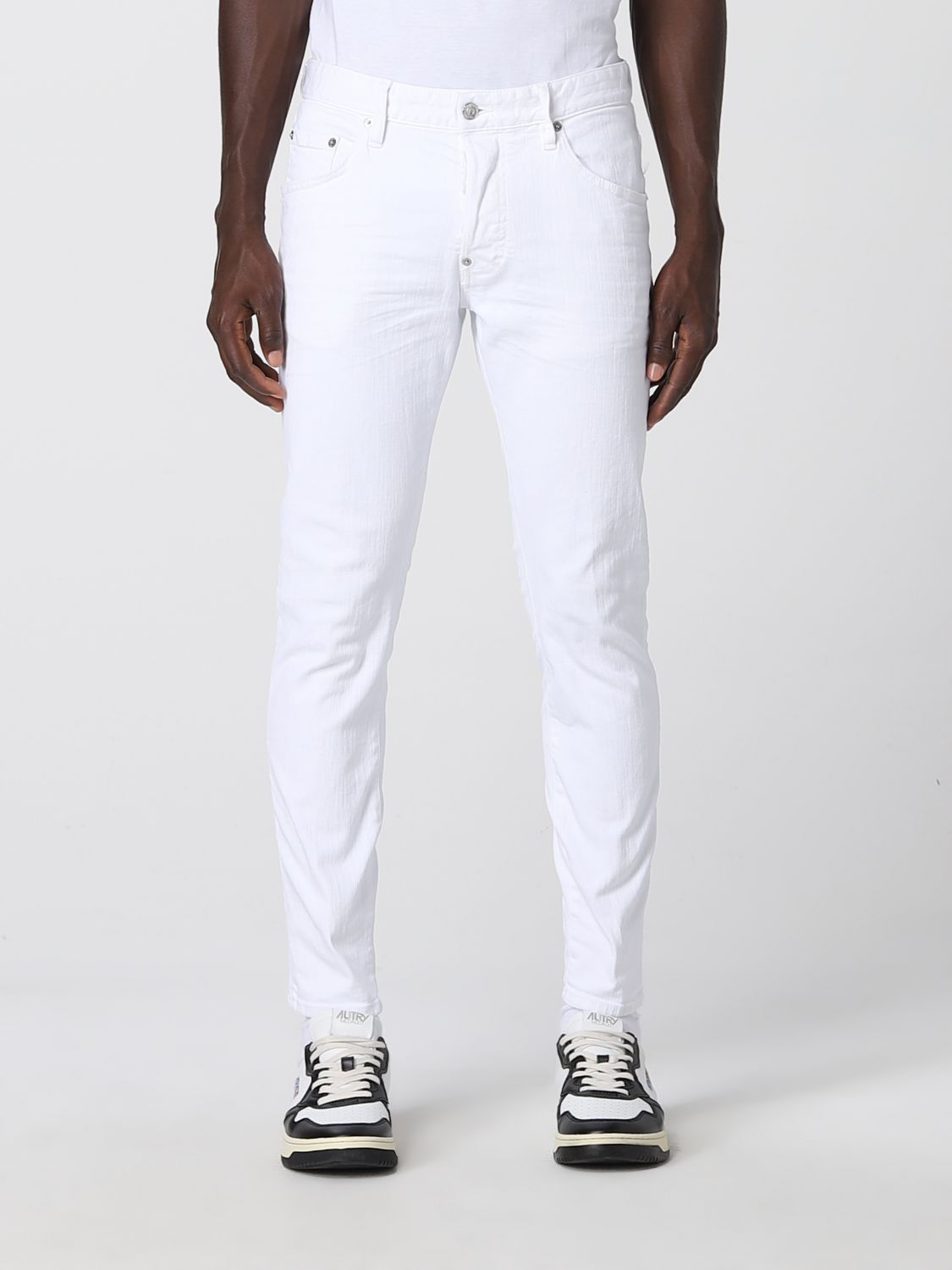 DSQUARED2: Bull slim fit jeans - White | Dsquared2 jeans ...