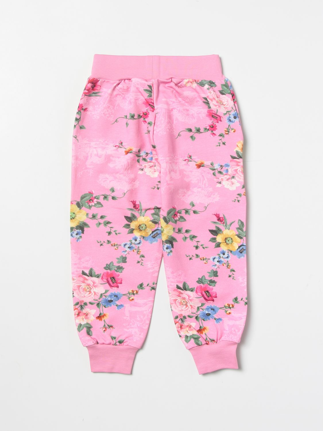 Trousers Monnalisa: Monnalisa jogging trousers with floral pattern pink 2