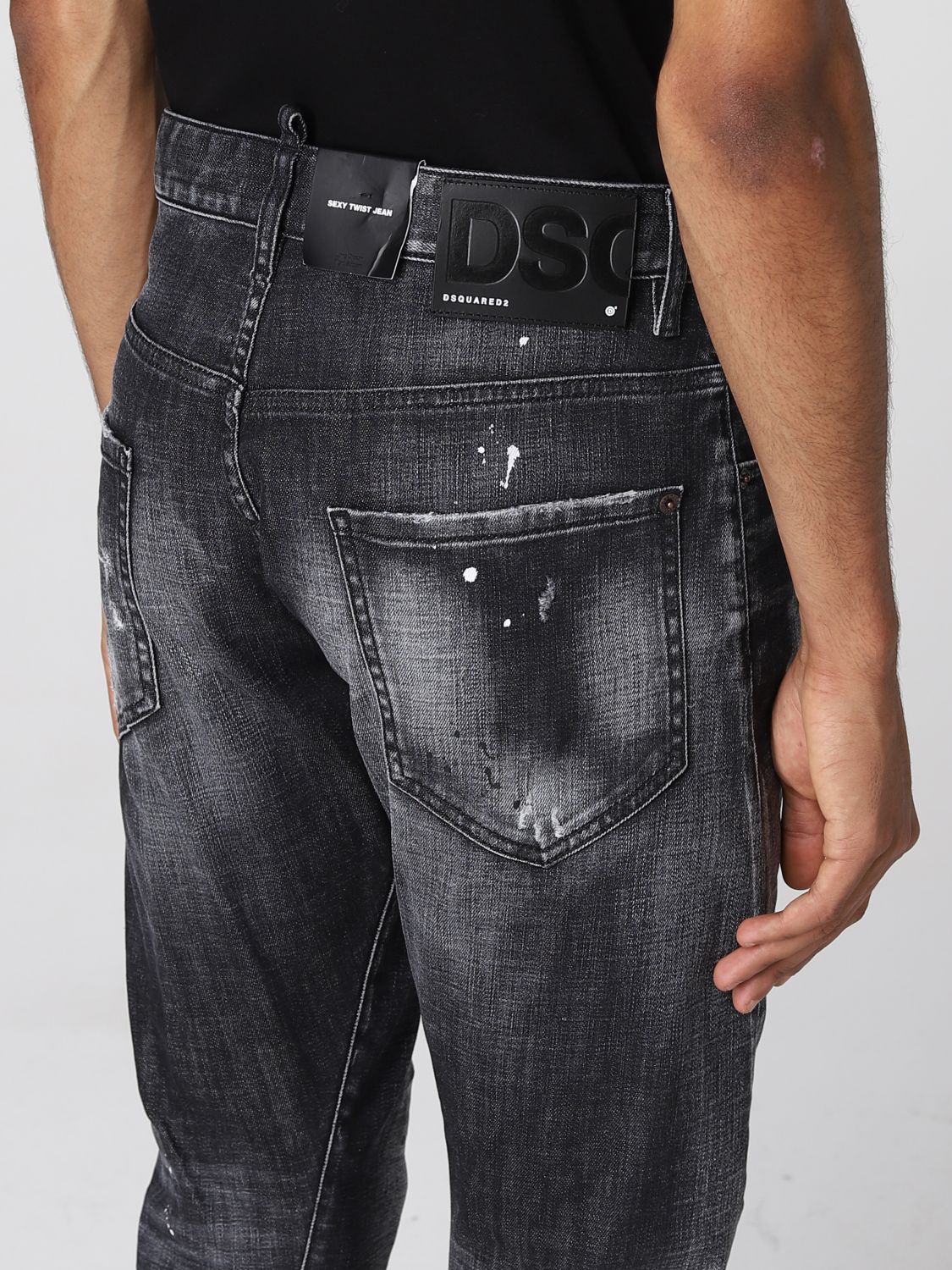 DSQUARED2: Jeans men - Black | Jeans Dsquared2 S74LB1194S30357 GIGLIO.COM