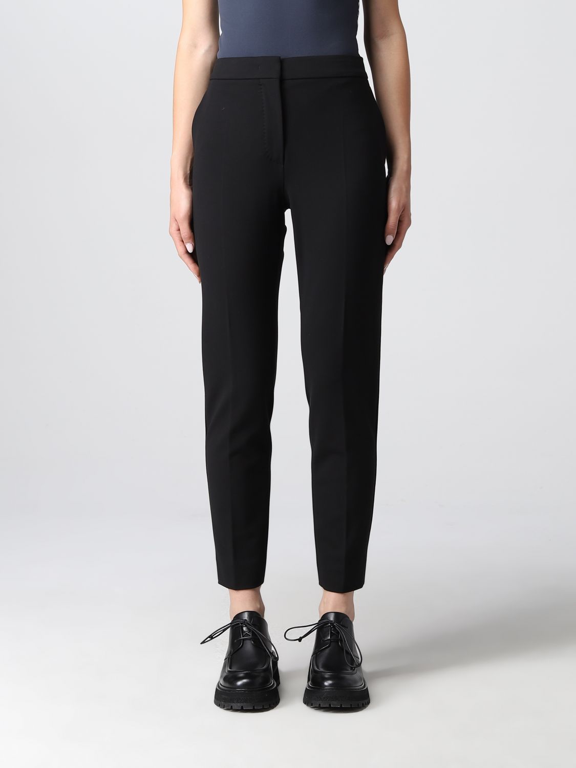 MAX MARA: classic cropped trousers - Black | Pants Max Mara 17860129600 ...