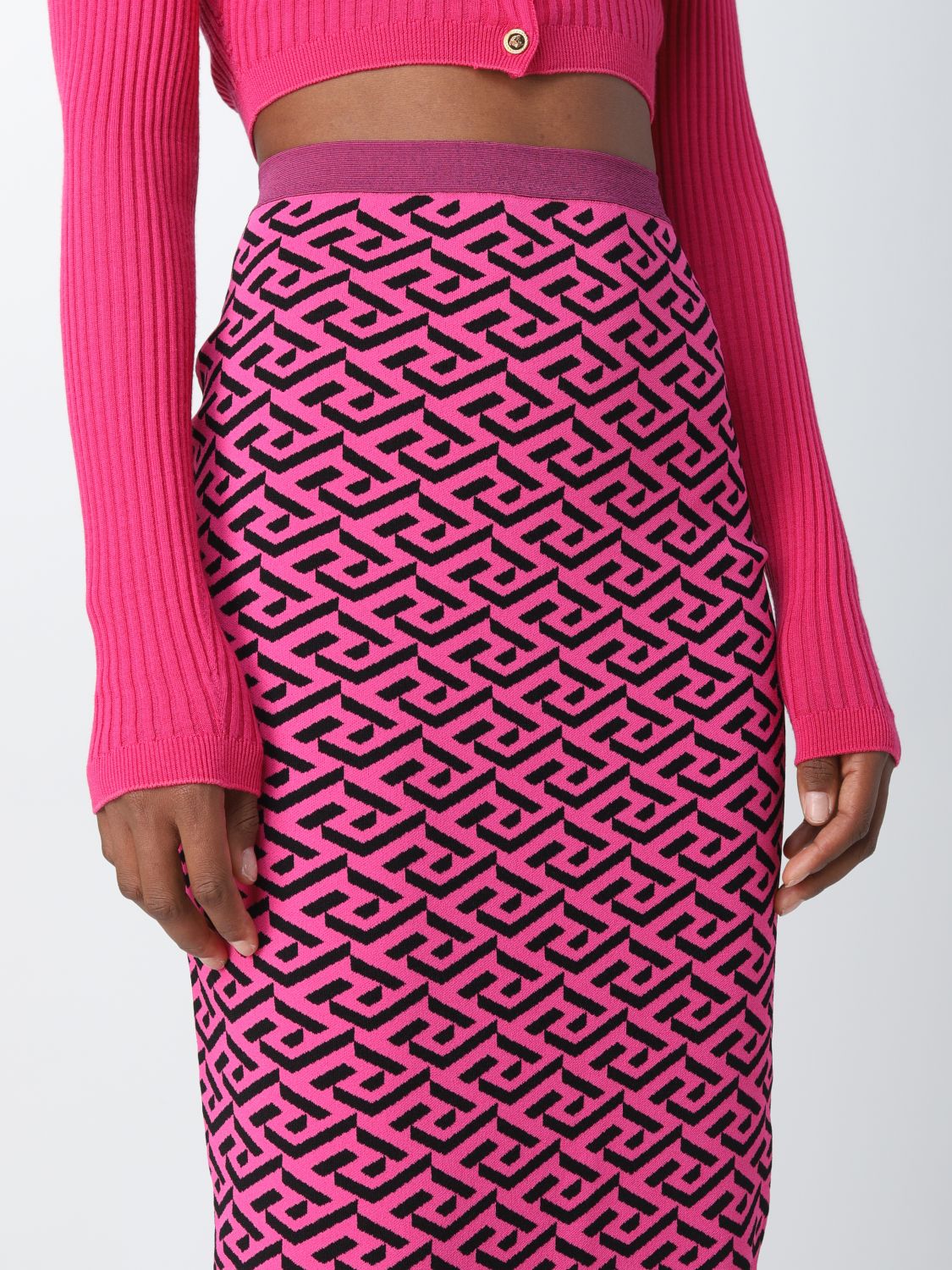 半身裙 Versace: Versace半身裙女士 紫红色 5