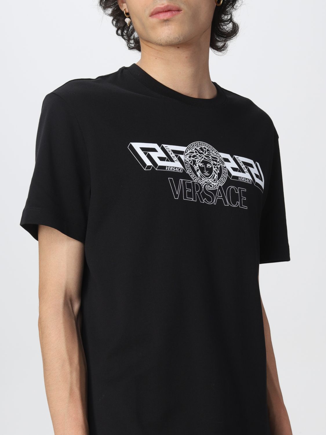 T-Shirt Versace: Versace Herren t-shirt schwarz 5