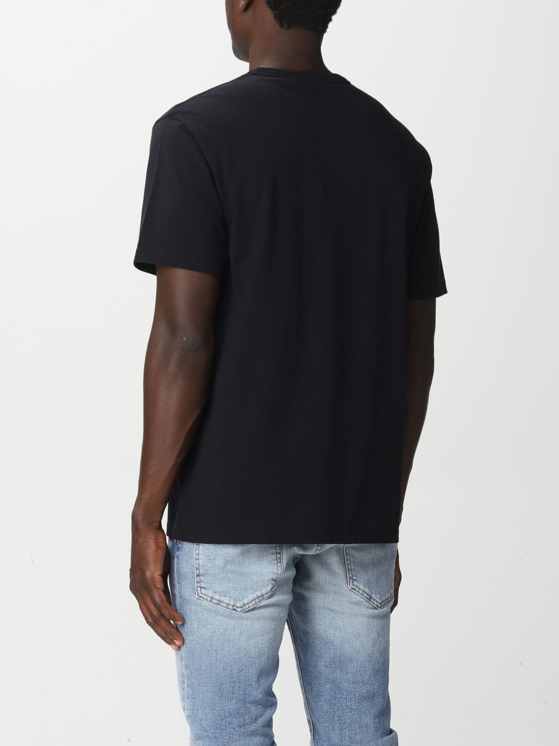 MAISON KITSUNÉ: T-shirt with mini logo - Black | Maison Kitsuné t-shirt ...