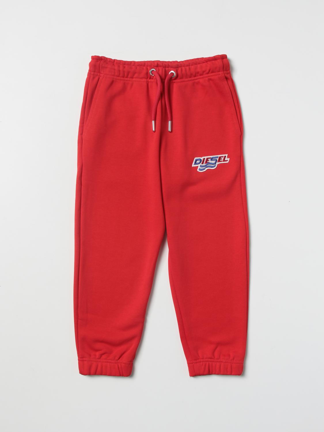 red jogger jeans