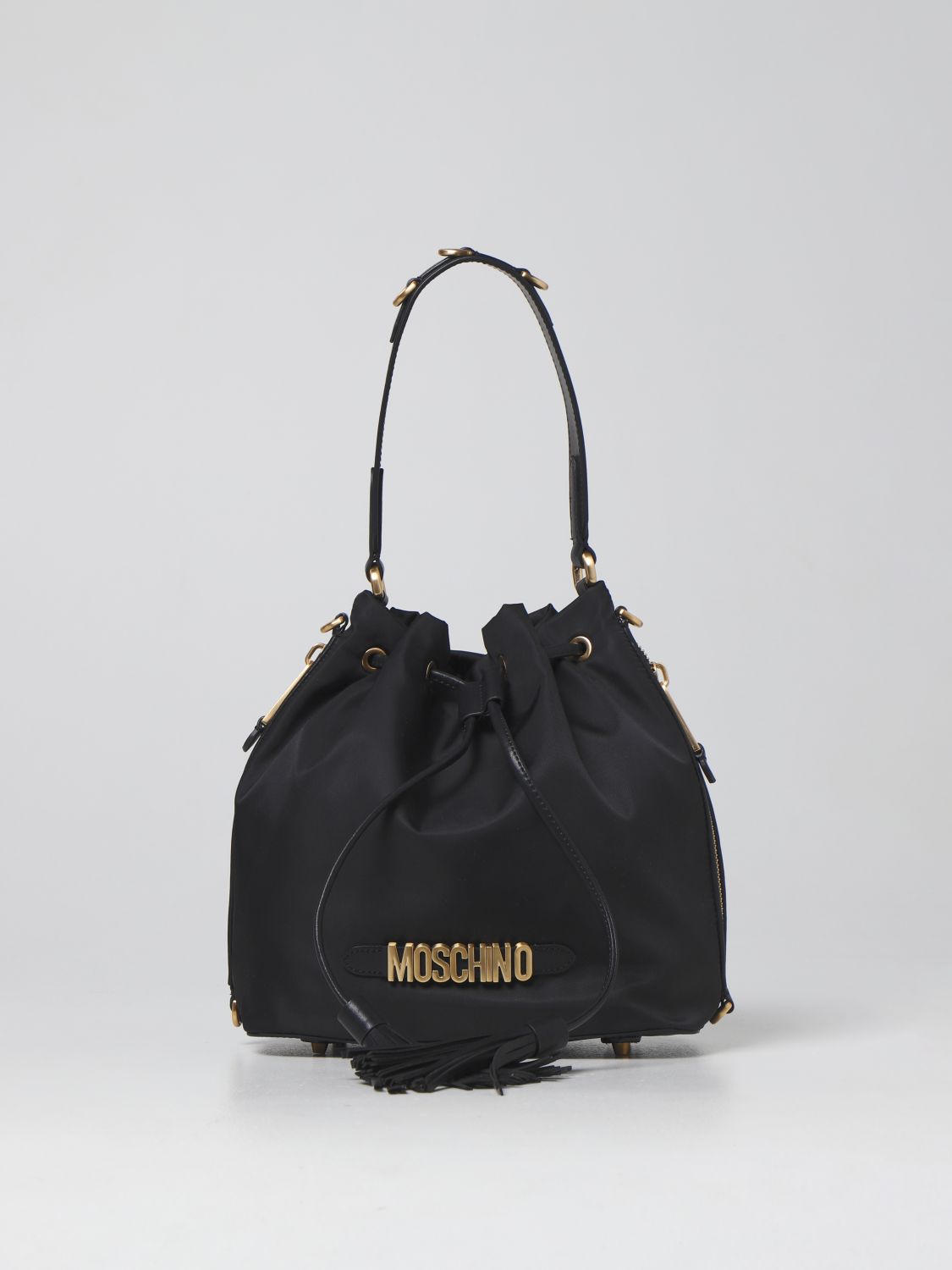 MOSCHINO COUTURE: nylon hobo bag - Fuchsia  Moschino Couture shoulder bag  74098202 online at