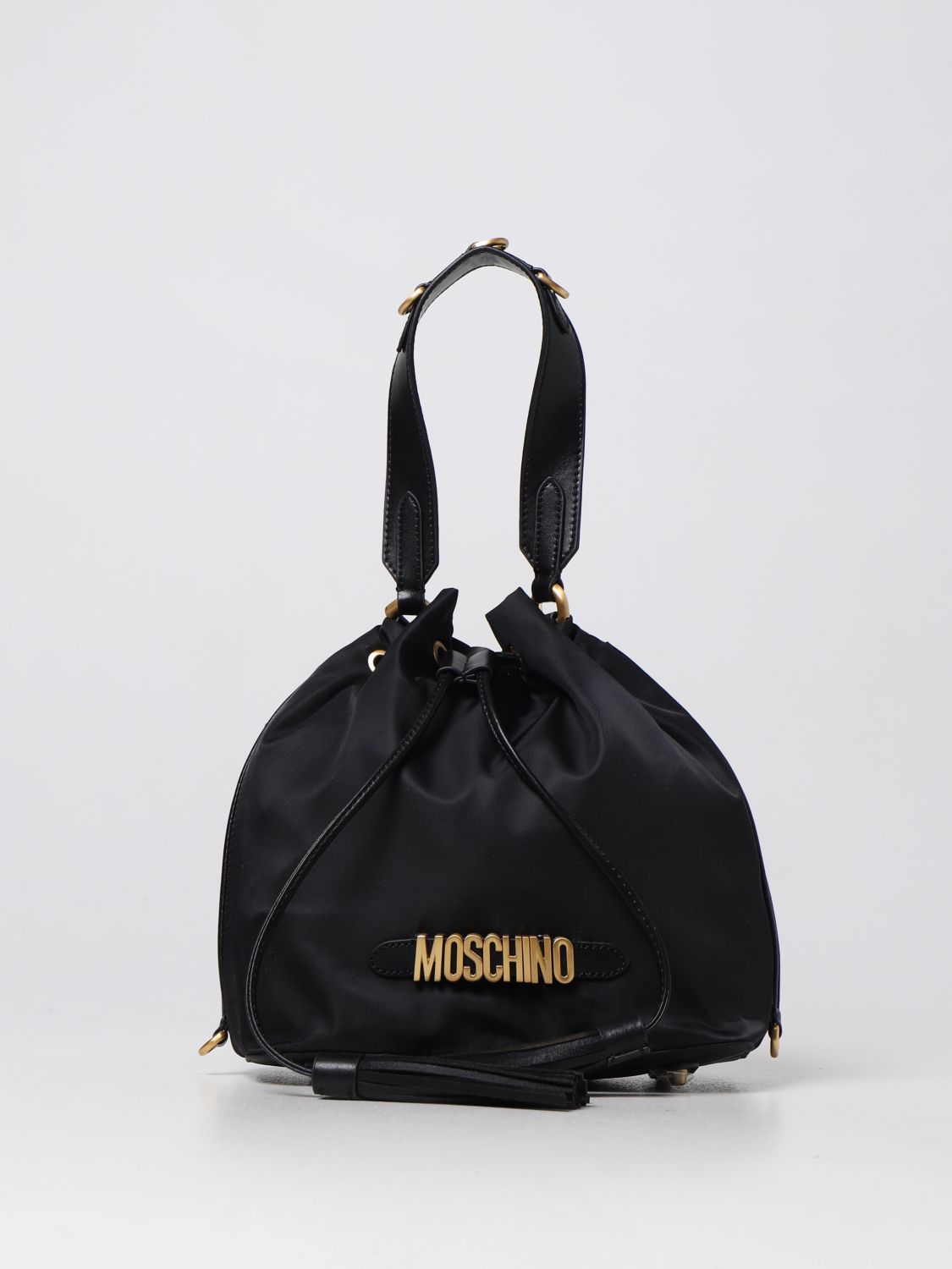 Moschino Couture Outlet nylon bag Gold Moschino Couture