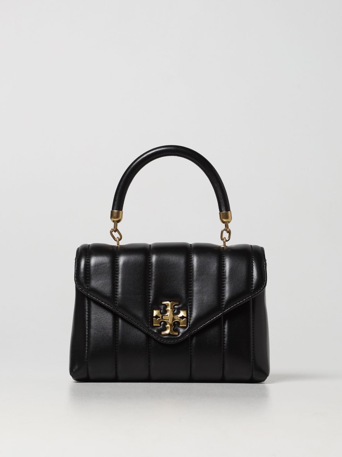 TORY BURCH: Kira bag in quilted leather - Black | Tory Burch handbag ...