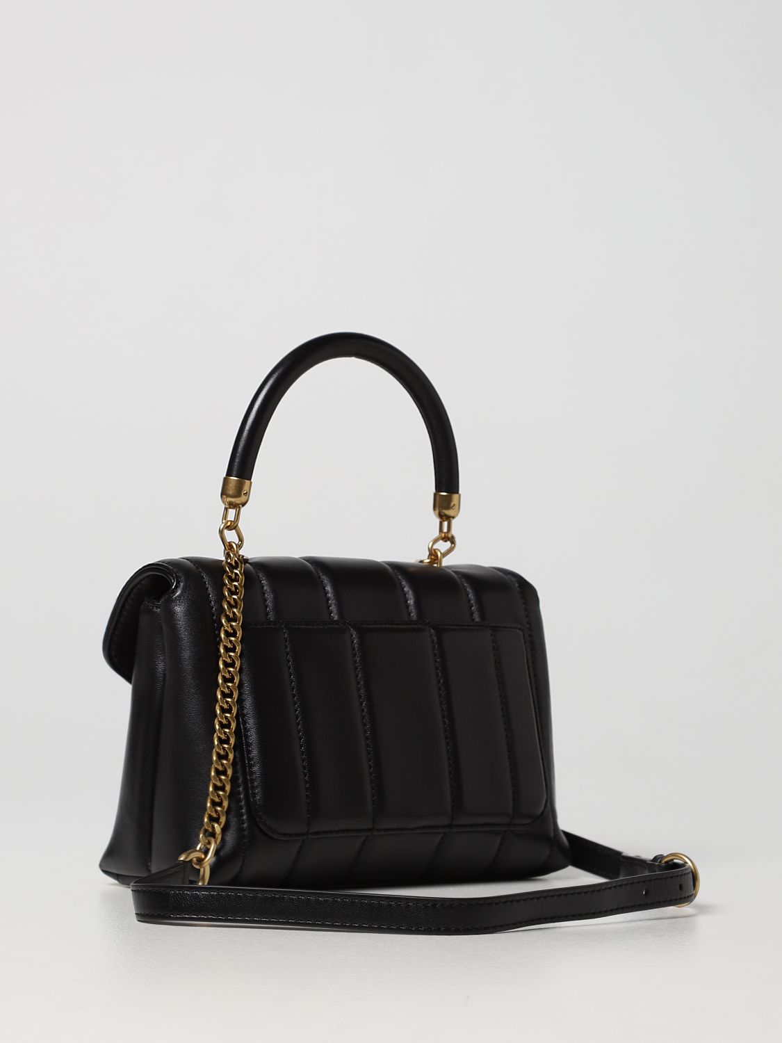 TORY BURCH: Kira bag in quilted leather - Black | Handbag Tory Burch ...