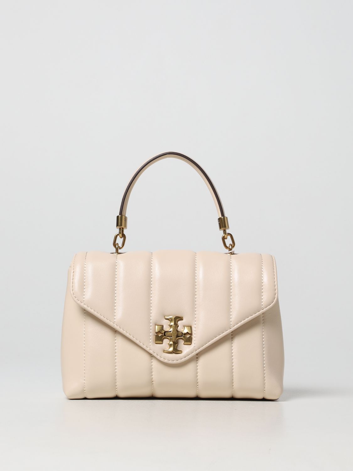Tory+Burch+Kira+Chevron+Quilted+Ivory+Leather+Tote+B1523 for sale online