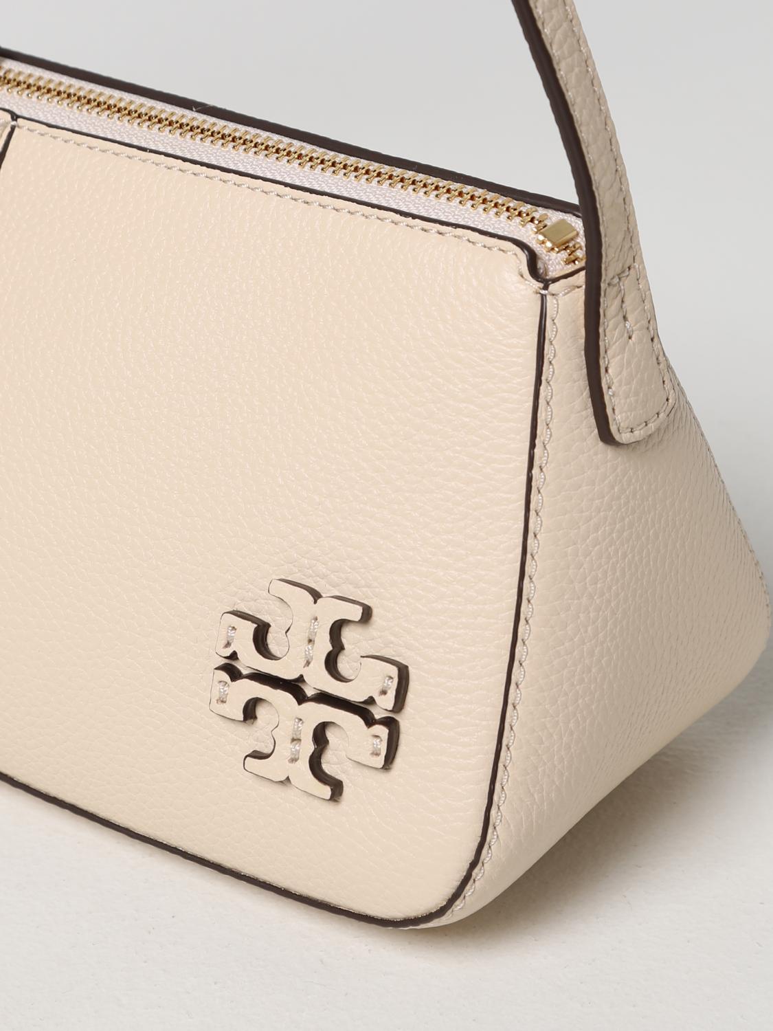 TORY BURCH Mcgraw Wedge leather bag Ivory Shoulder Bag Tory Burch
