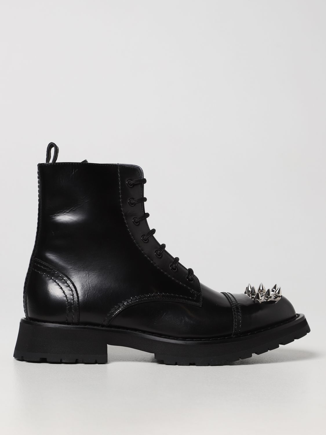 Boots Alexander Mcqueen: Alexander McQueen leather combat boots black 1
