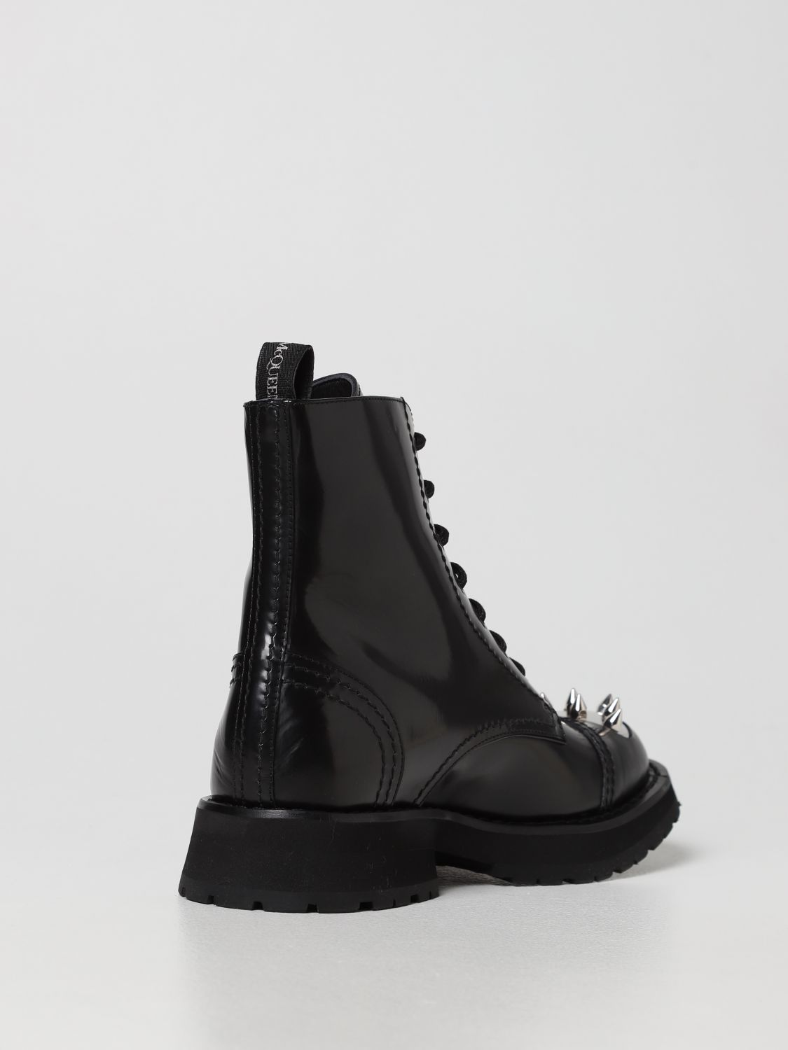 Boots Alexander Mcqueen: Alexander McQueen leather combat boots black 3