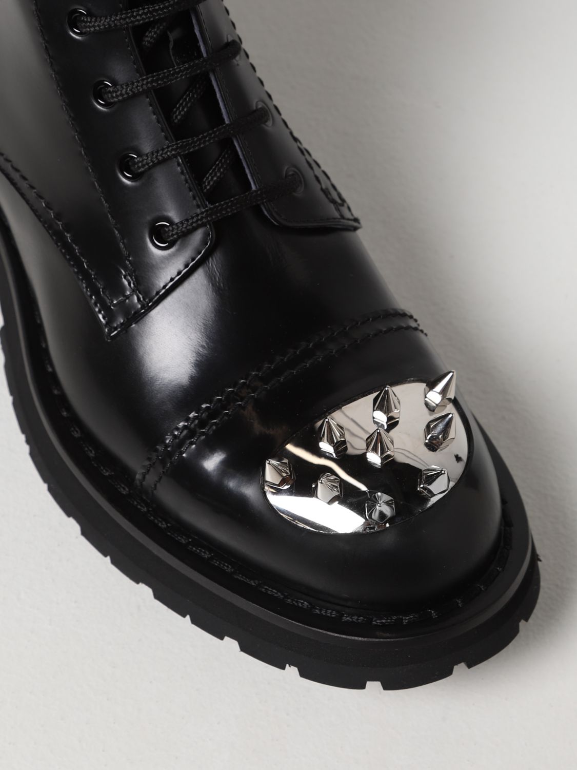 Boots Alexander Mcqueen: Alexander McQueen leather combat boots black 4