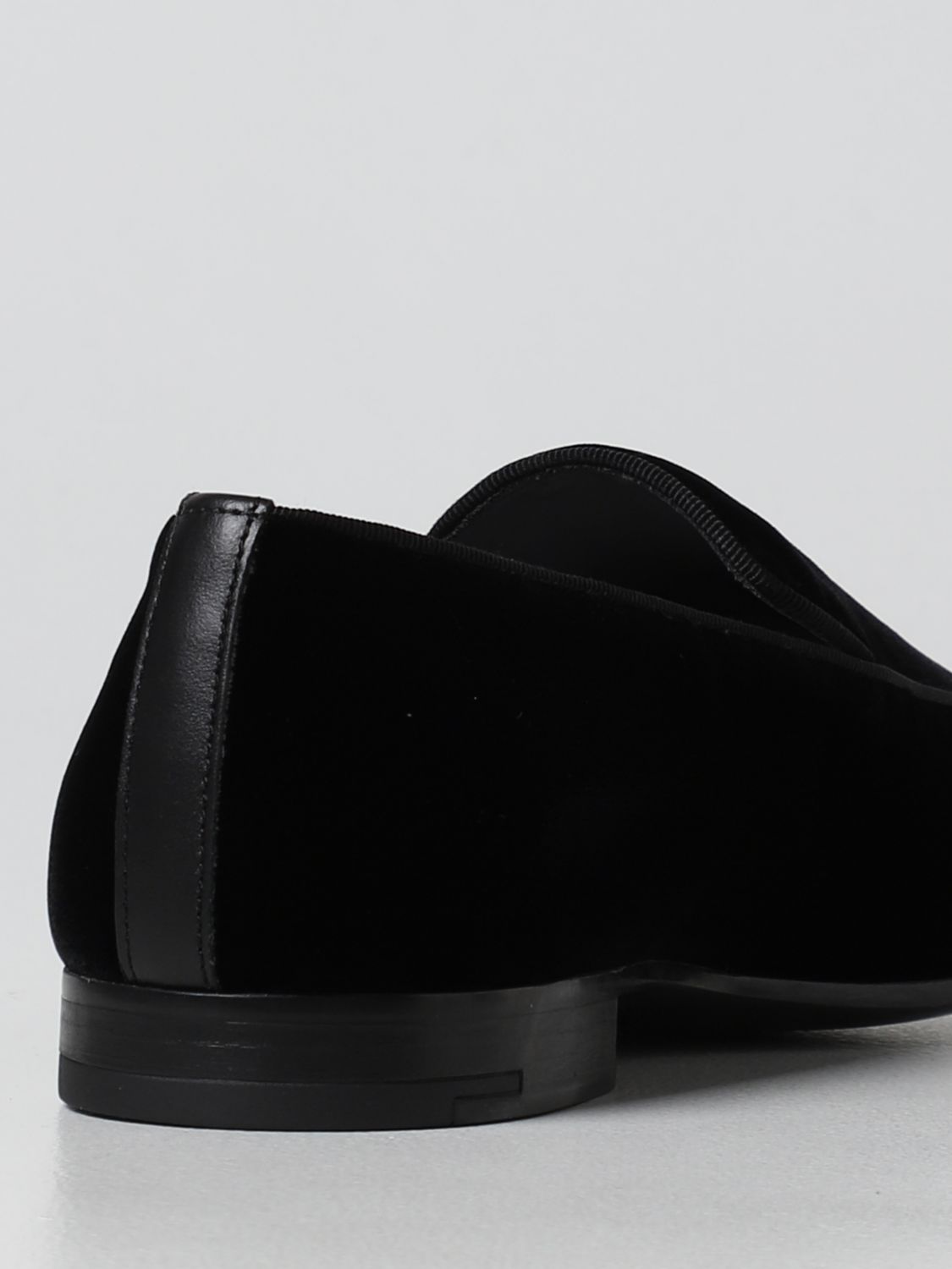 Loafers Giorgio Armani: Giorgio Armani velvet loafers black 3