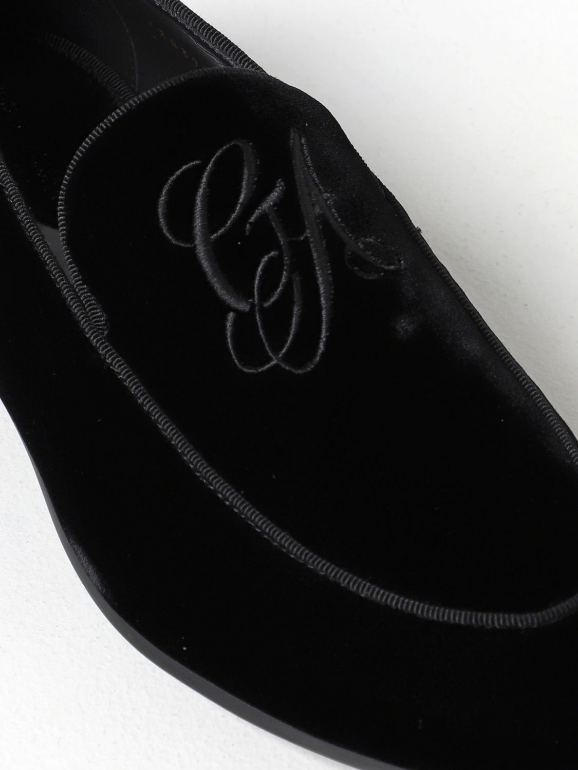 Loafers Giorgio Armani: Giorgio Armani velvet loafers black 4