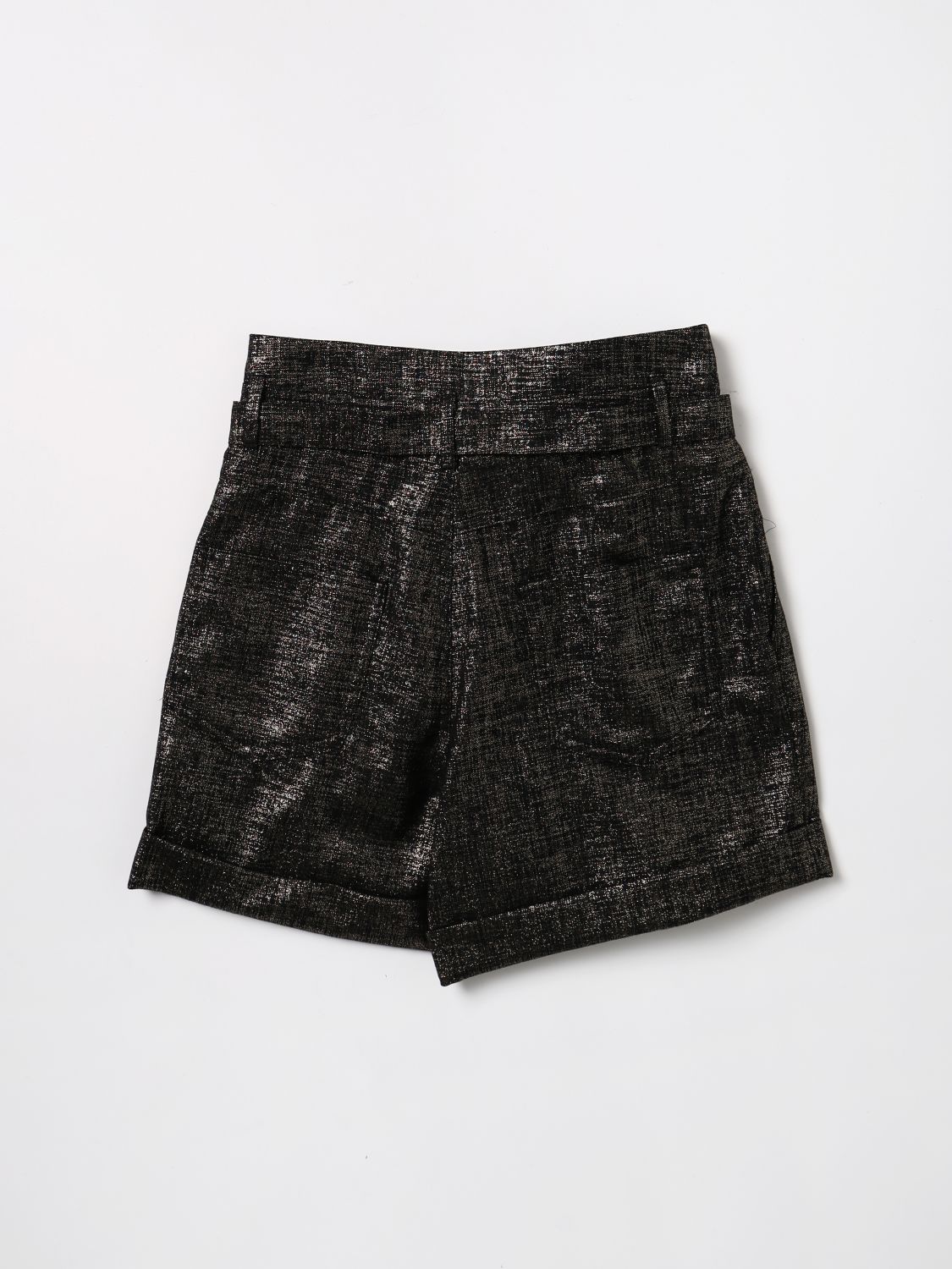 Pantaloncino Balmain: Pantaloncino Balmain in misto lana metal nero 1 2