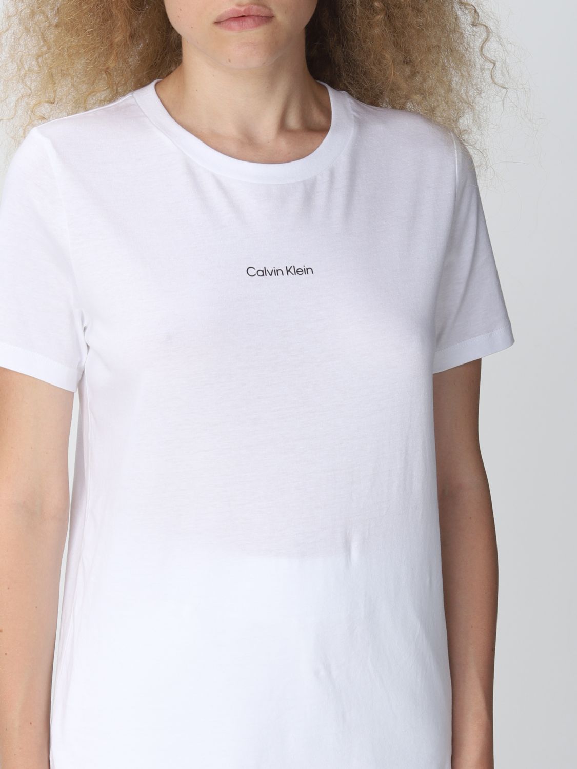 CALVIN KLEIN: t-shirt woman - White | Calvin Klein t-shirt K20K203677 online on GIGLIO.COM