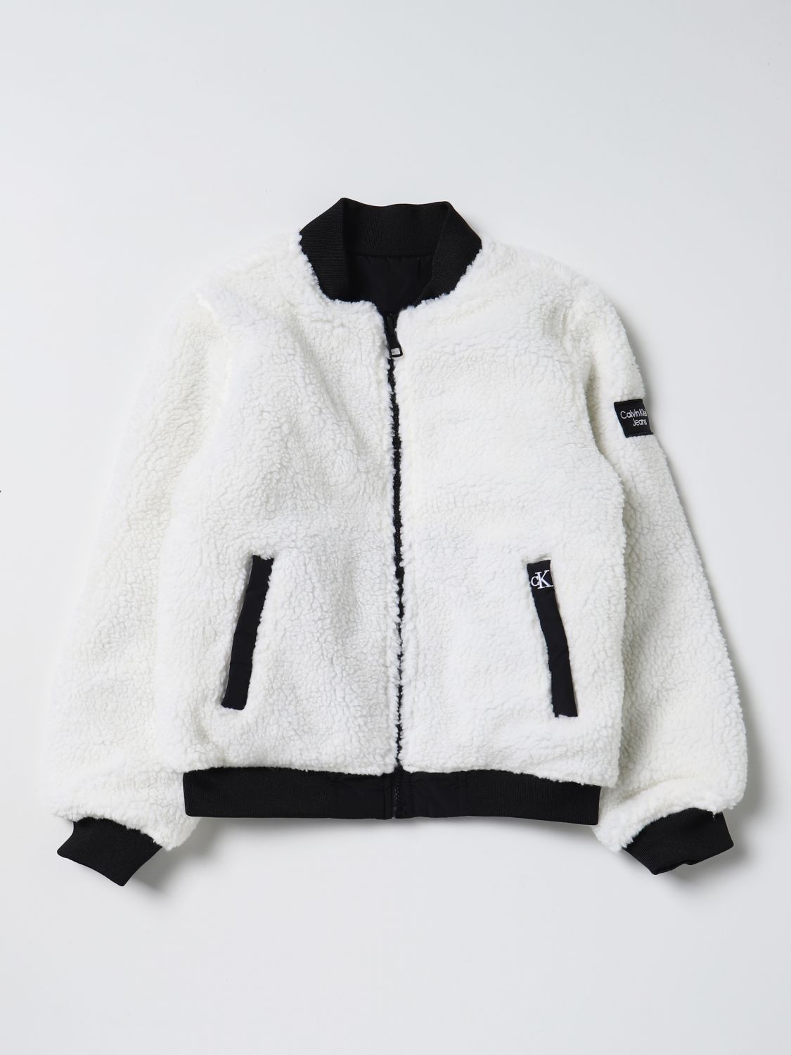 Calvin Klein Outlet: jacket for boys - Black | Calvin jacket IU0IU00301 online on GIGLIO.COM