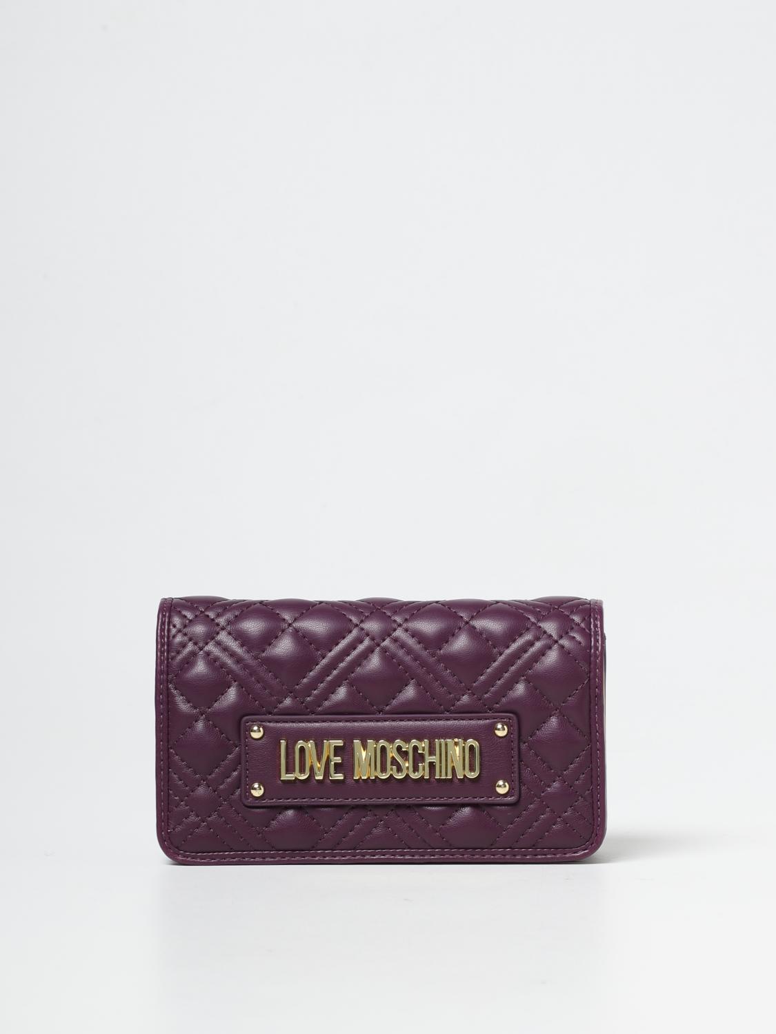 LOVE MOSCHINO: Borsa in pelle sintetica trapuntata - Viola | Portafoglio  Love Moschino JC5681PP1FLA0 GIGLIO.COM