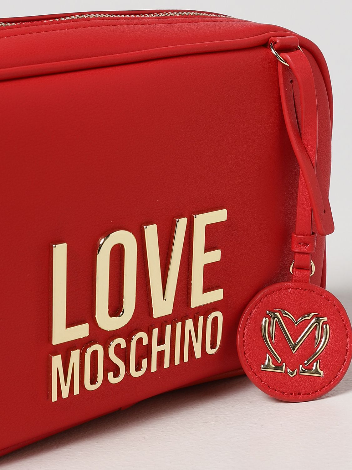 LOVE MOSCHINO: bag in synthetic leather - Red | Love Moschino crossbody ...