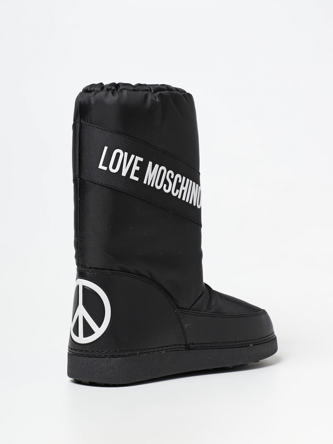 Ham selv Kro sædvanligt LOVE MOSCHINO: boots with logo - Black | Love Moschino boots JA24032G1FISA0  online on GIGLIO.COM