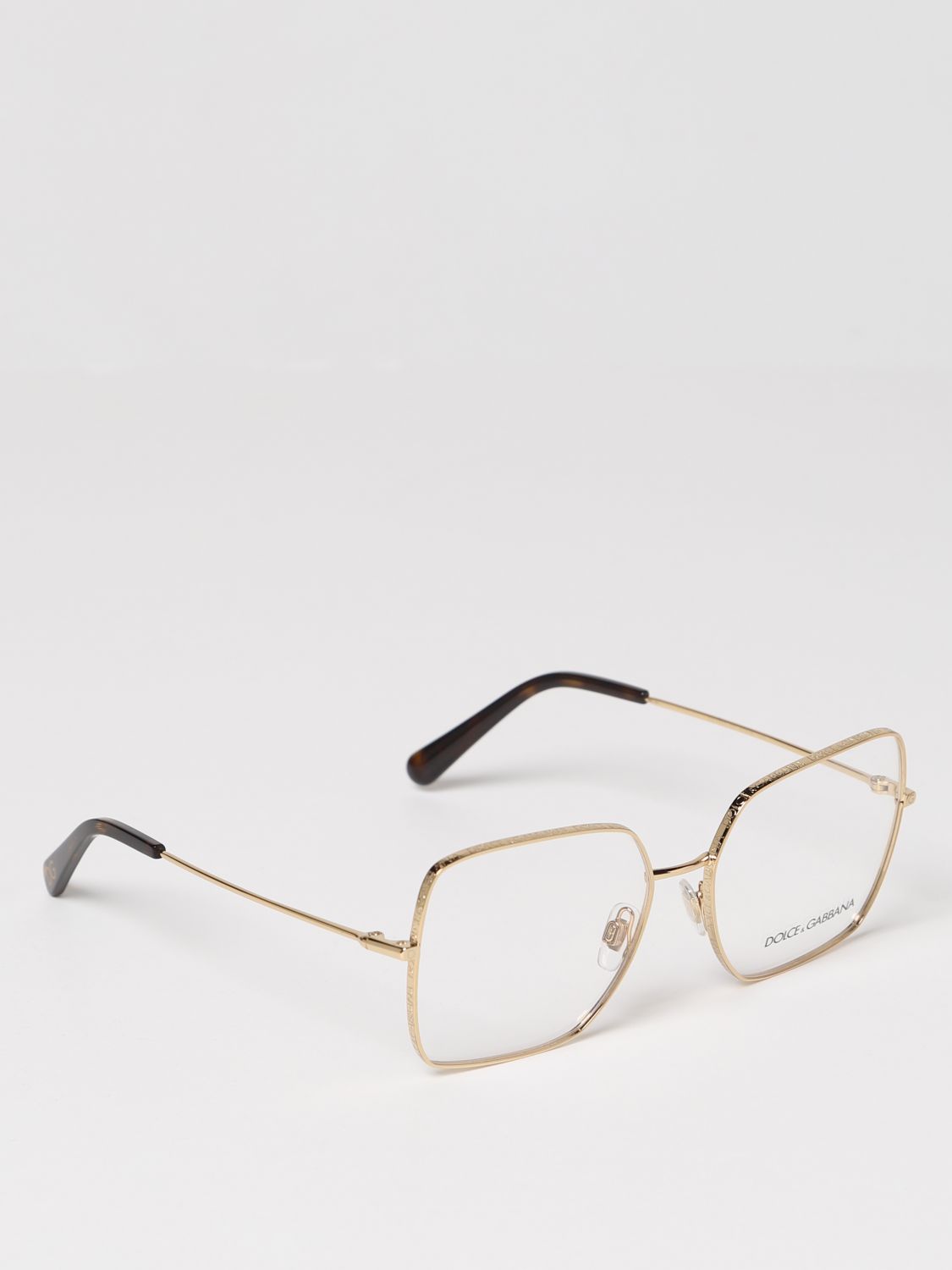 DOLCE & GABBANA: metal eyeglasses - Gold | Dolce & Gabbana optical frames  DG 1323 online on 