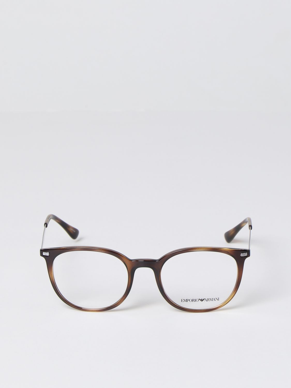 Glasses Emporio Armani: Emporio Armani eyeglasses in tortoiseshell acetate brown 2