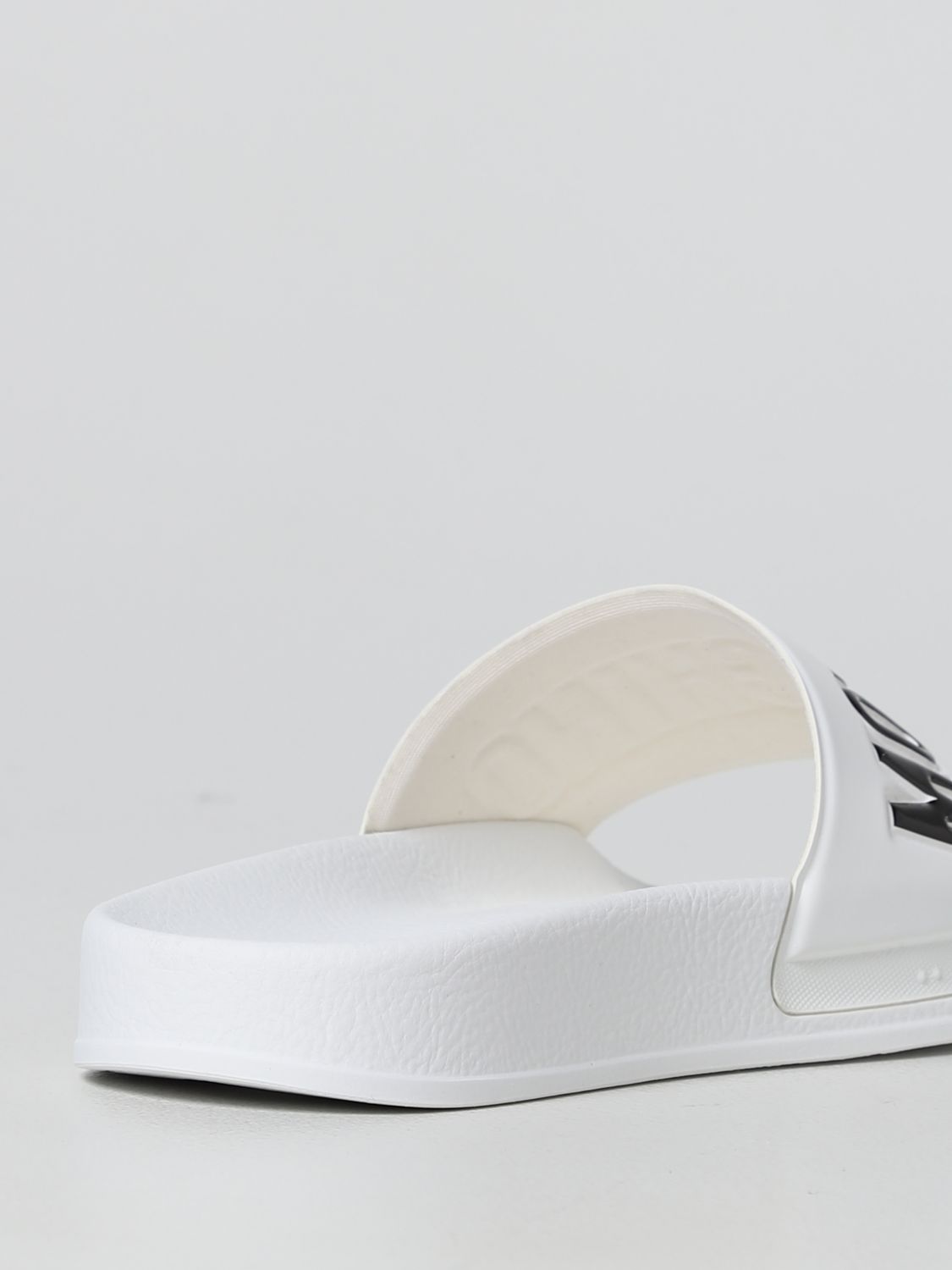 Sandali bassi Moschino Couture: Sandalo slide Moschino Couture in PVC bianco 3