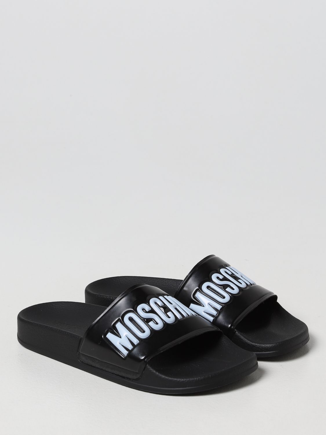 Sandali bassi Moschino Couture: Sandalo slide Moschino Couture in PVC nero 2