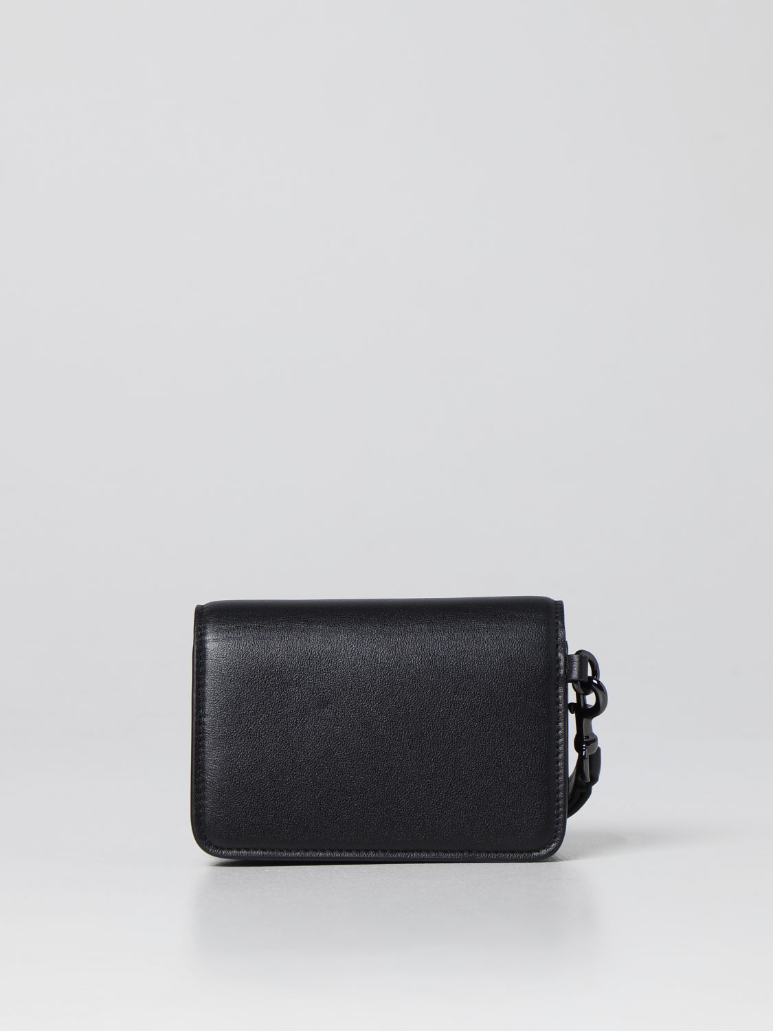 Folders Valentino Garavani: Valentino Garavani leather micro clutch bag black 3