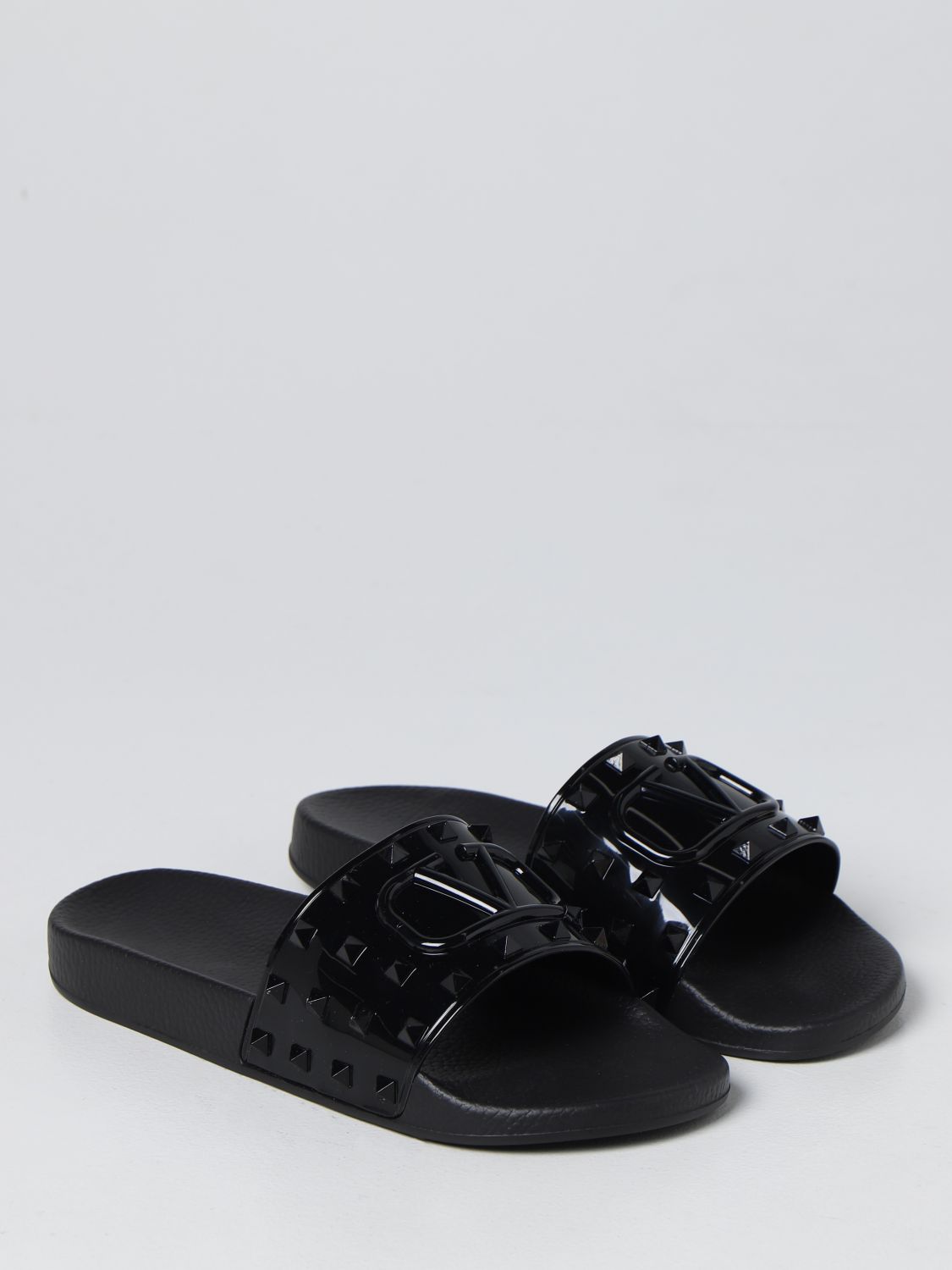 Sandals Valentino Garavani: Valentino Garavani rubber sandal with VLogo black 2