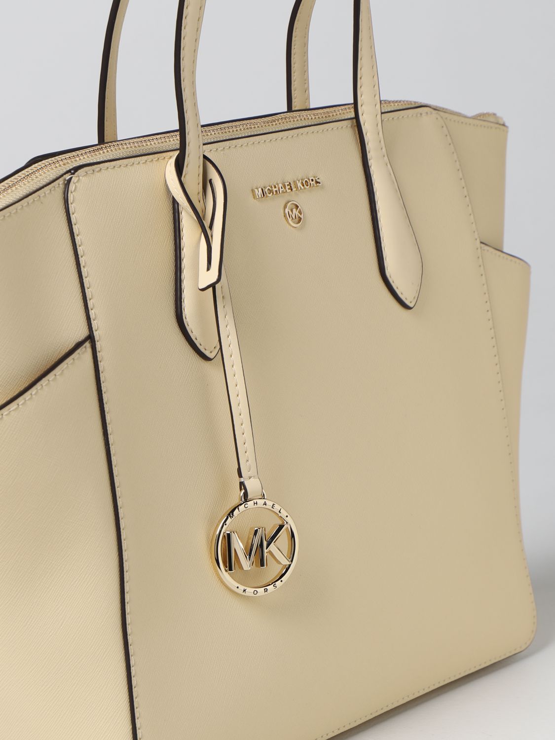 MICHAEL KORS: Mailyn Michael leather bag - Yellow | Michael Kors tote bags  30S2L6AT2L online on 