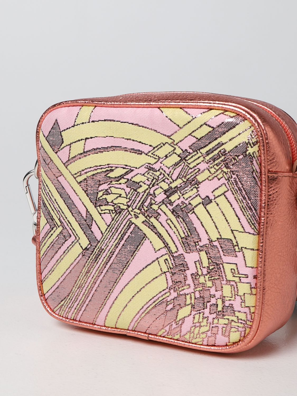 Bag Emilio Pucci: Emilio Pucci hammered leather bag pink 3