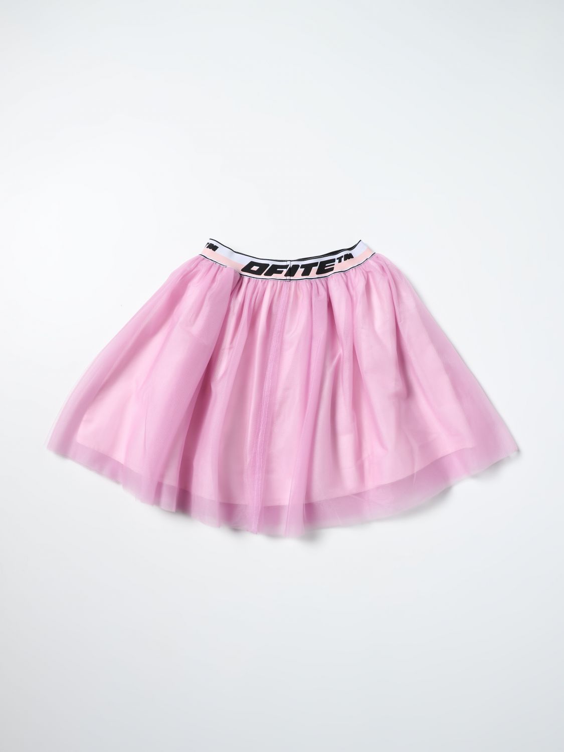 Skirt Off-White: Off-White wide skirt in tulle pink 2