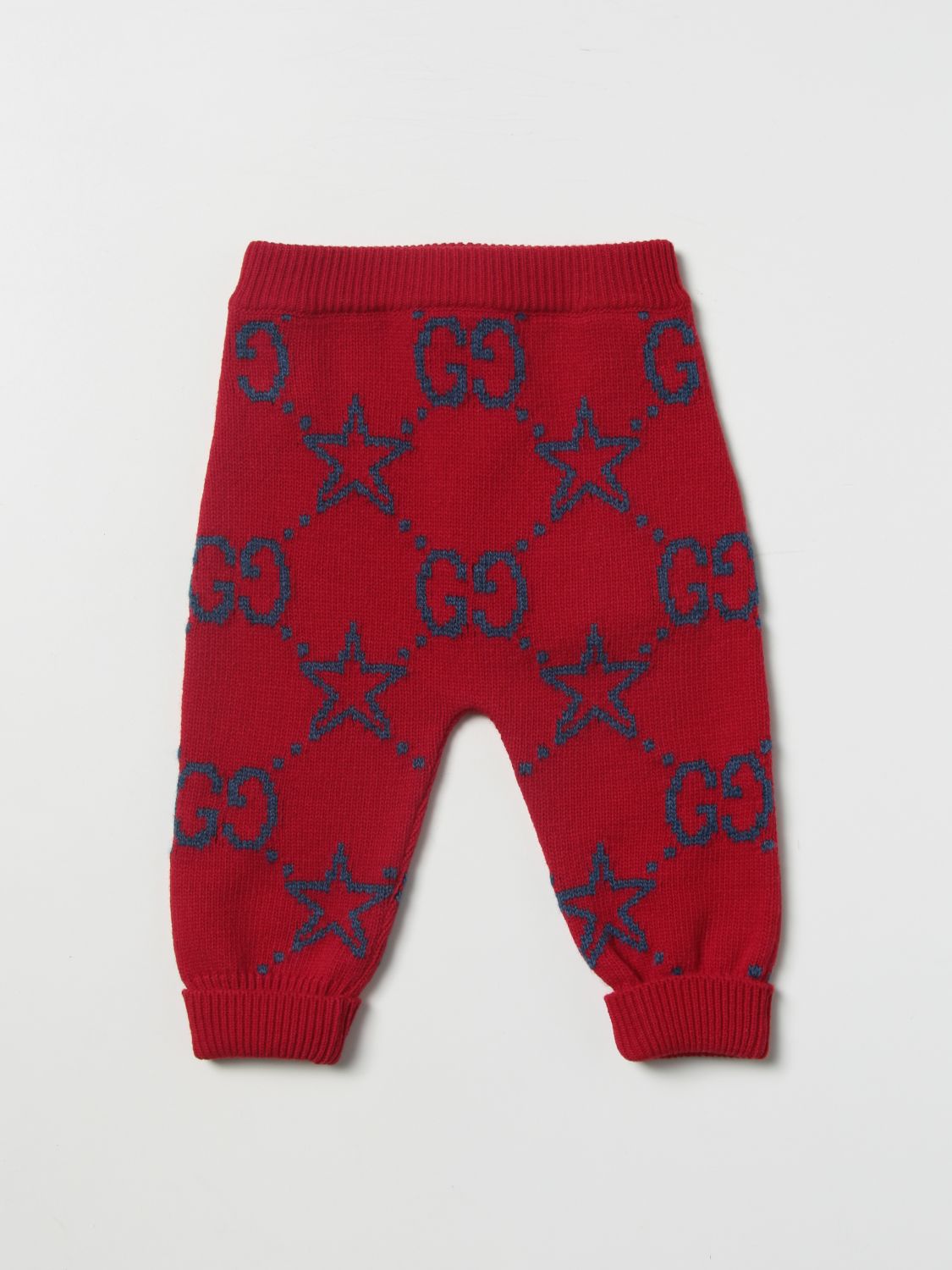 Pantalone Gucci: Pantalone in lana Gucci con stelle GG rosso 1