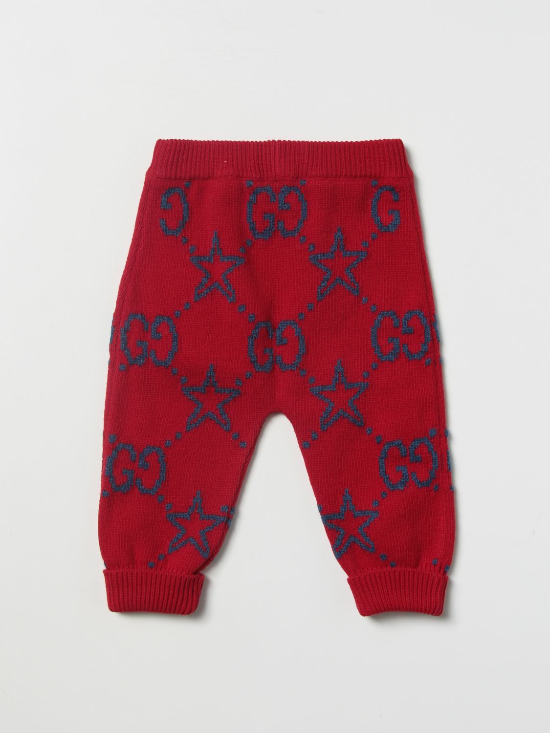Pantalone Gucci: Pantalone in lana Gucci con stelle GG rosso 2