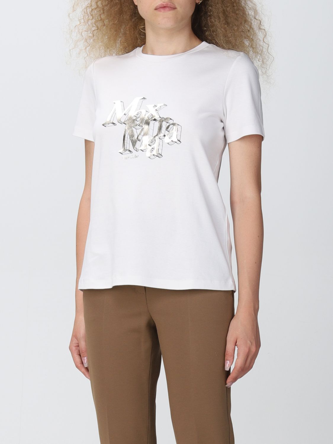 Camiseta S Max Mara: Camiseta S Max Mara para mujer beige 3