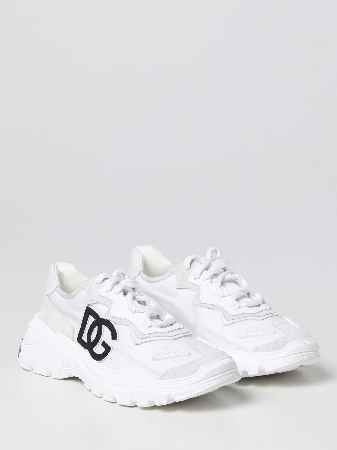 Shoes Dolce & Gabbana: Dolce & Gabbana nylon and leather sneakers white 2