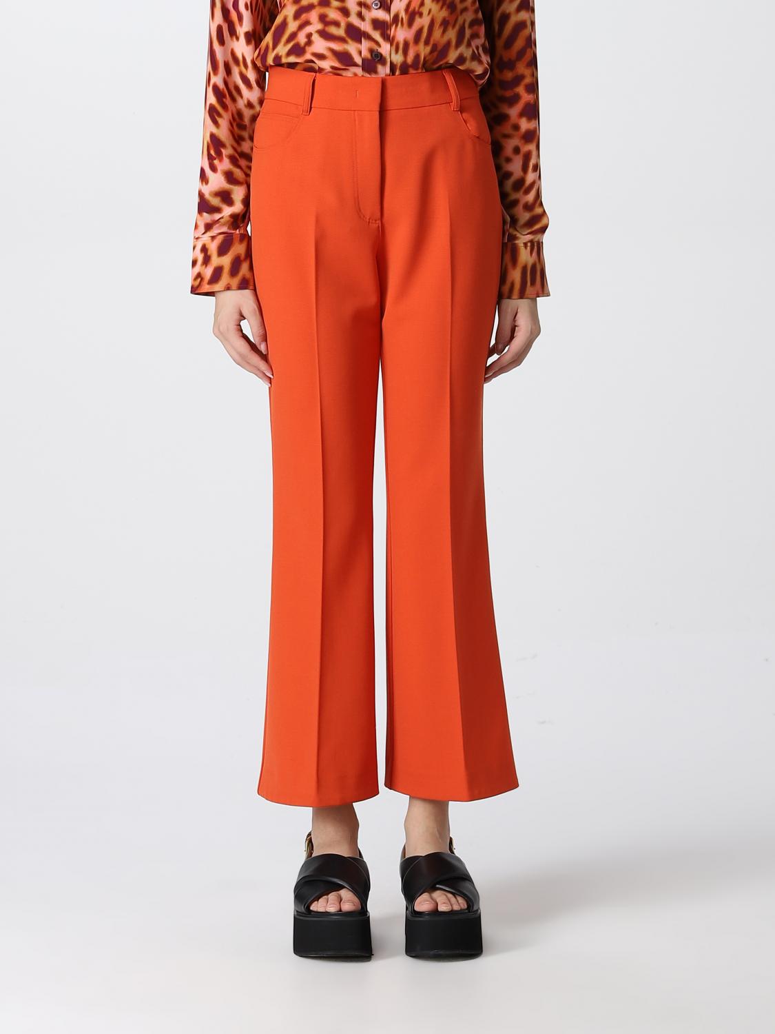 Stella Mccartney Twill Tailoring Trousers In Tangerine