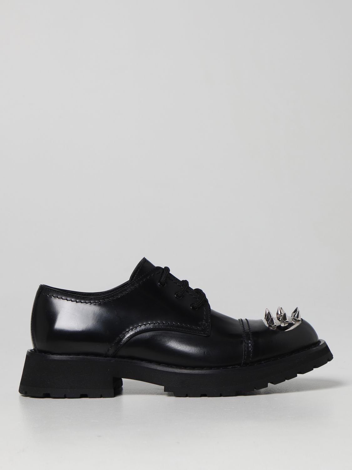 Chaussures Derby À Lacets En Cuir Cuir Alexander McQueen pour homme en coloris Noir Homme Chaussures Chaussures  à lacets Chaussures derby 