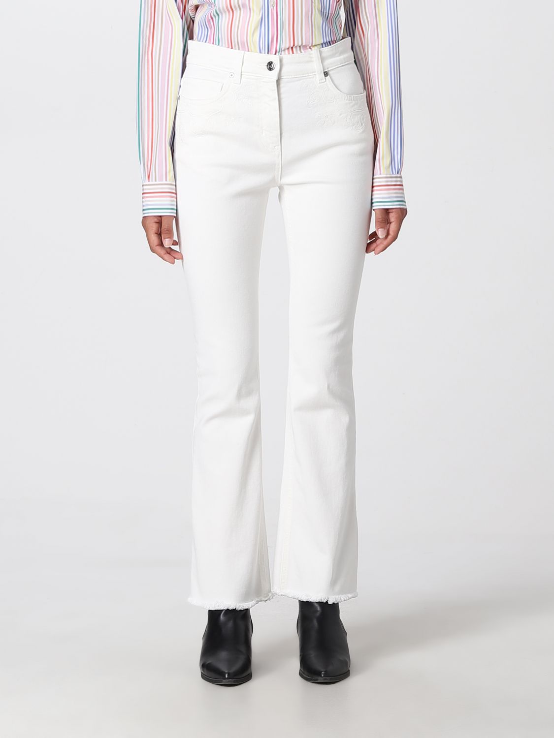 Jeans ETRO Woman colour White