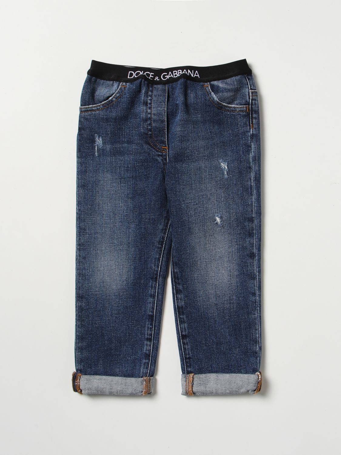 Jeans Dolce & Gabbana: Dolce & Gabbana Jeans mit elastischem Bund blau 1
