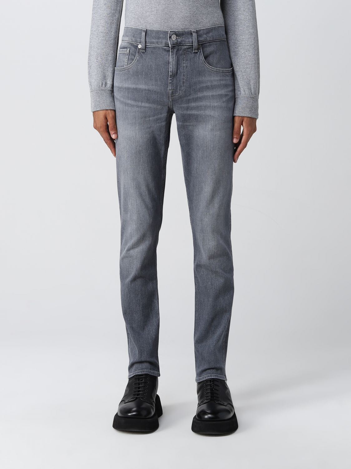7 FOR ALL MANKIND: jeans for man - Grey | 7 For All Mankind jeans ...