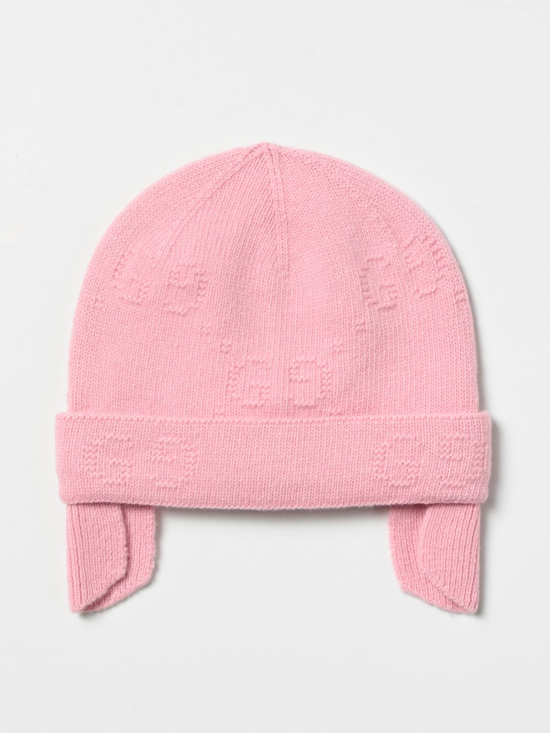 Cappello bambino Gucci: Cappello a berretto Gucci in lana jacquard rosa 1