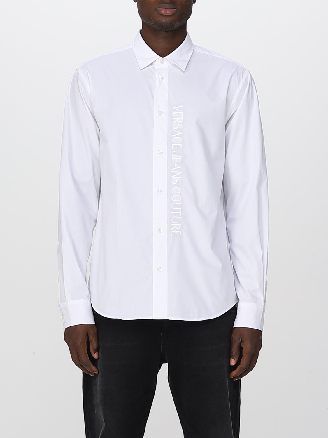 VERSACE JEANS COUTURE shirt for man White Versace Jeans Couture