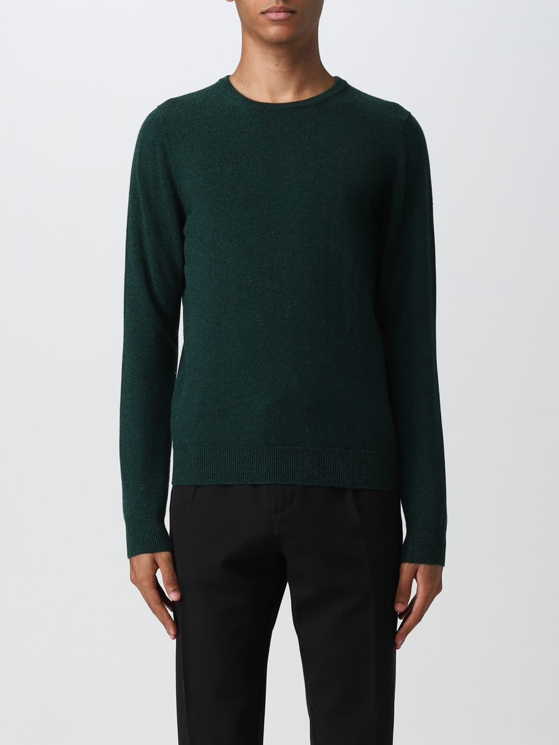 MALO: sweater for man - Forest Green | Malo sweater UMA008F1K02 online ...
