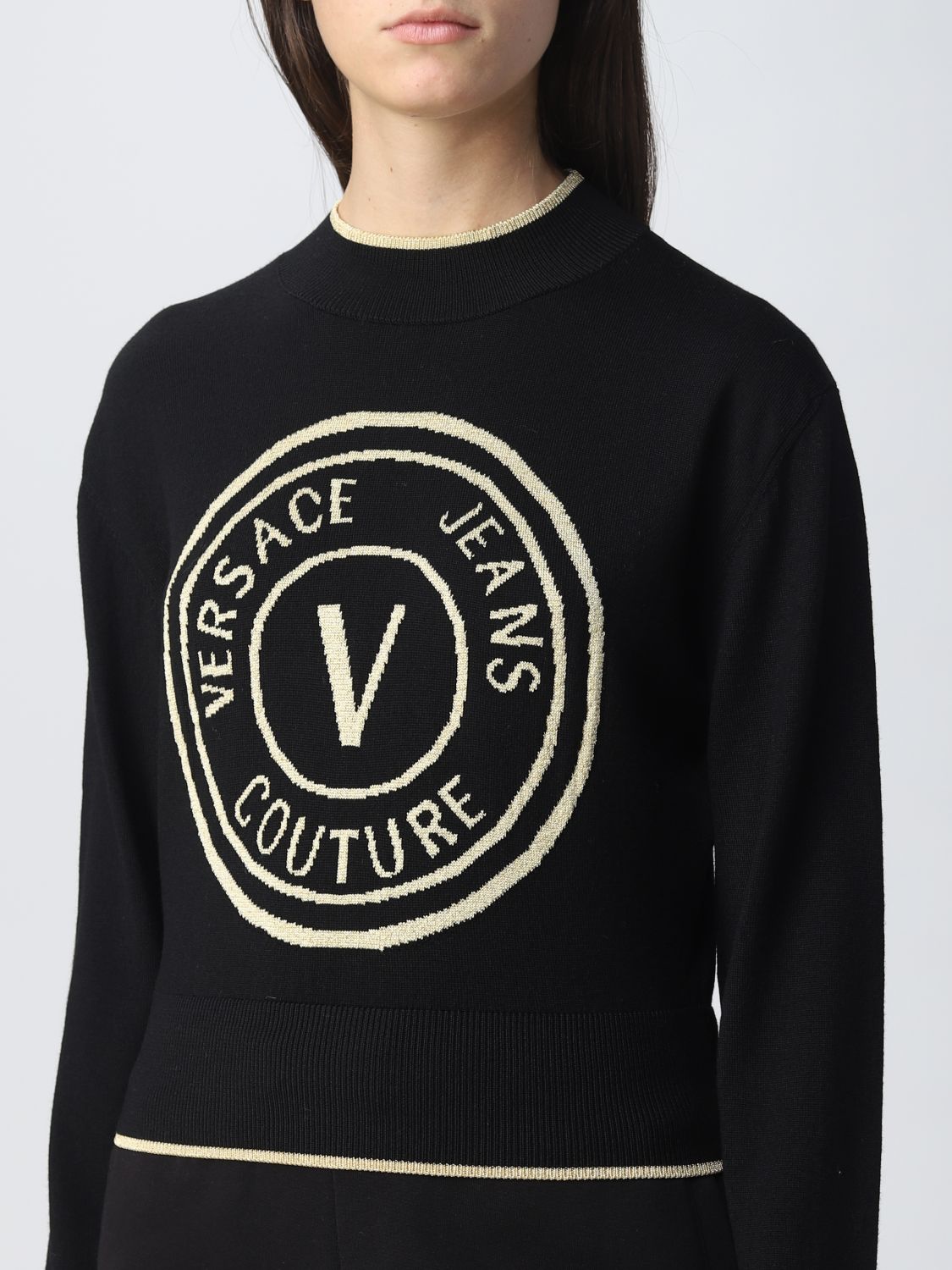 Maglia Versace Jeans Couture: Maglia Versace Jeans Couture in lana nero 3